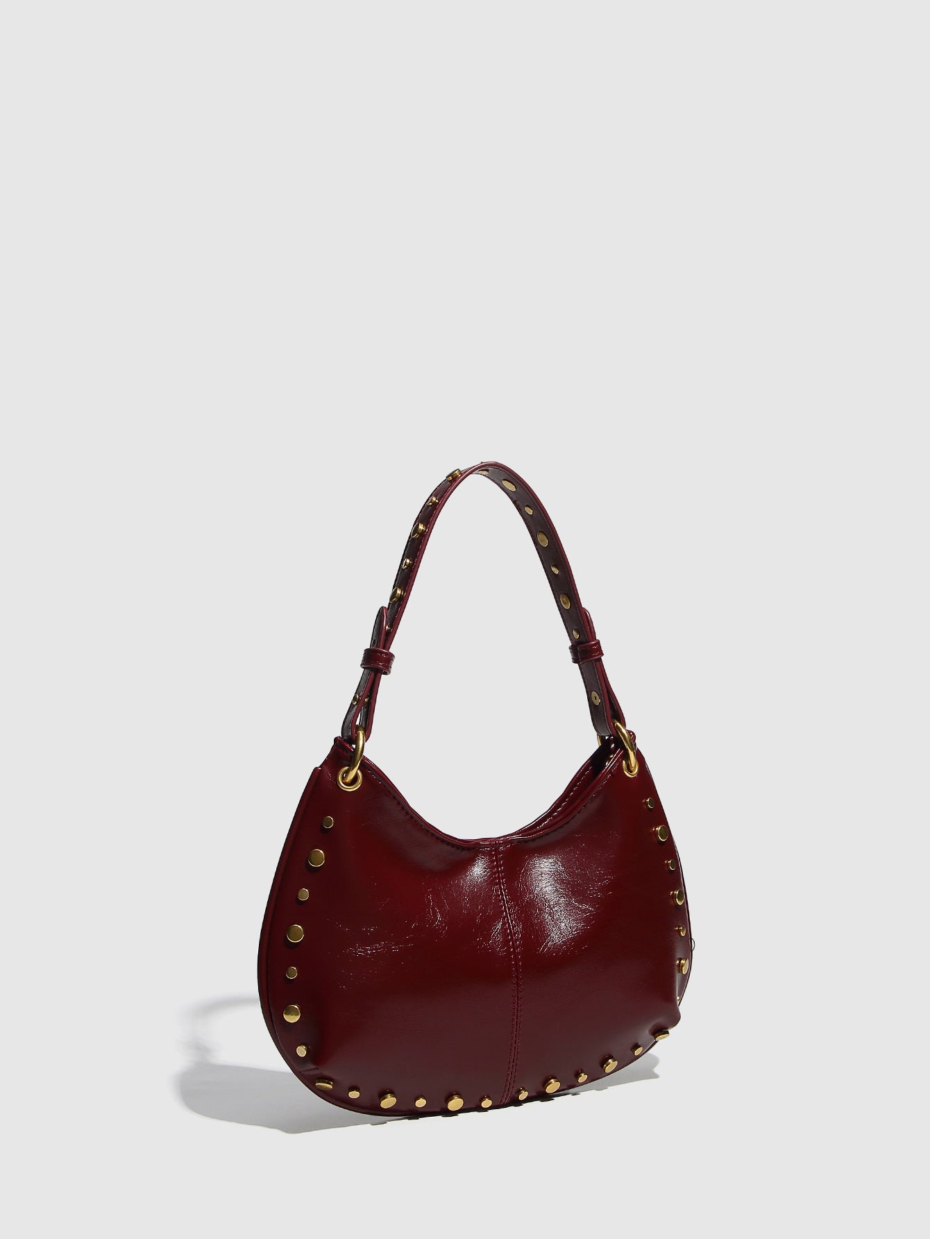 Women's Fashion Trend Underarm Rivet Chain Boston Bags