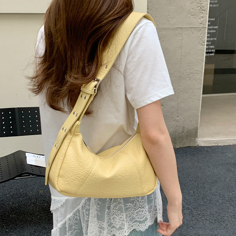 Women's Korean Simple Horn Leisure Commute Dumpling Bags
