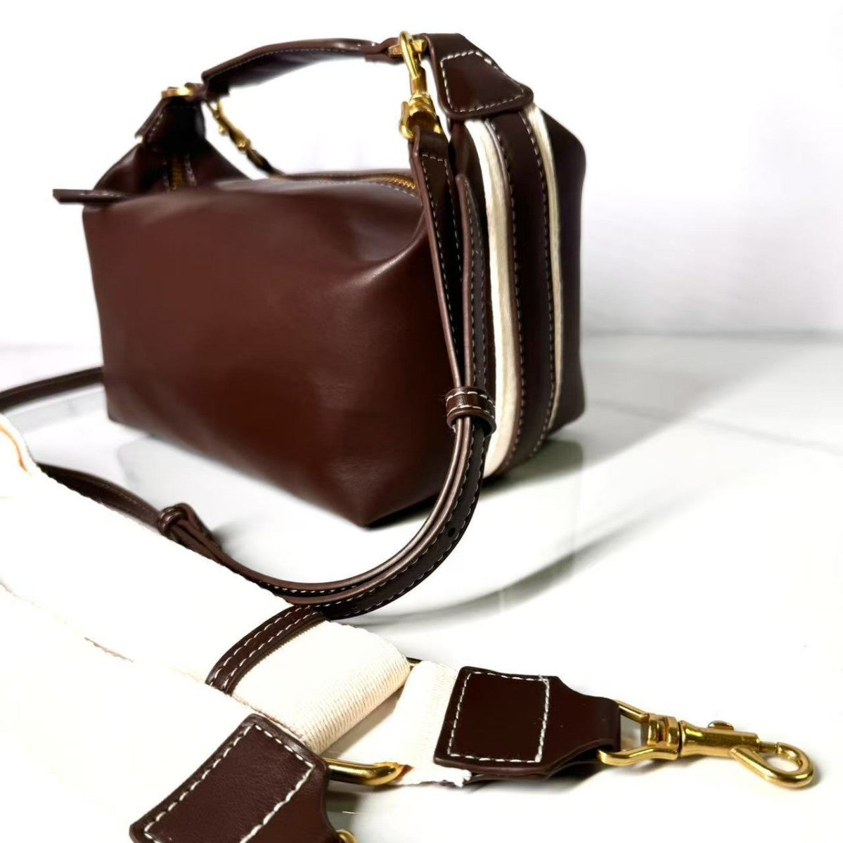 Women's Z Spring Retro Side Striped Strap Bags