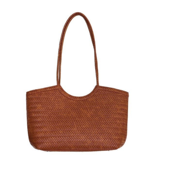 Women's Large Capacity Commuter Woven Summer Vegetable Women's Messenger Bag