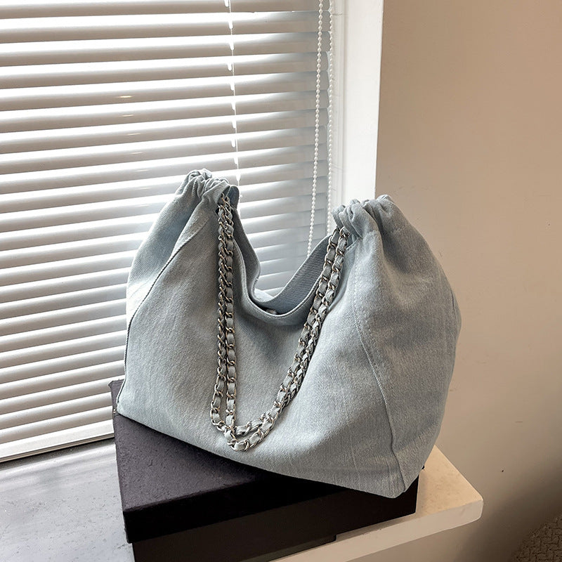 Women's Denim Lightweight Summer College For Class Women's Shoulder Bag