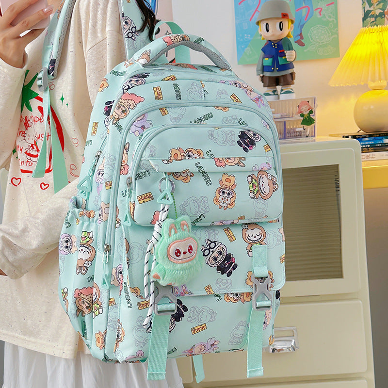 College Cartoon Lightweight Cute Versatile Large Capacity Junior Leisure Backpack
