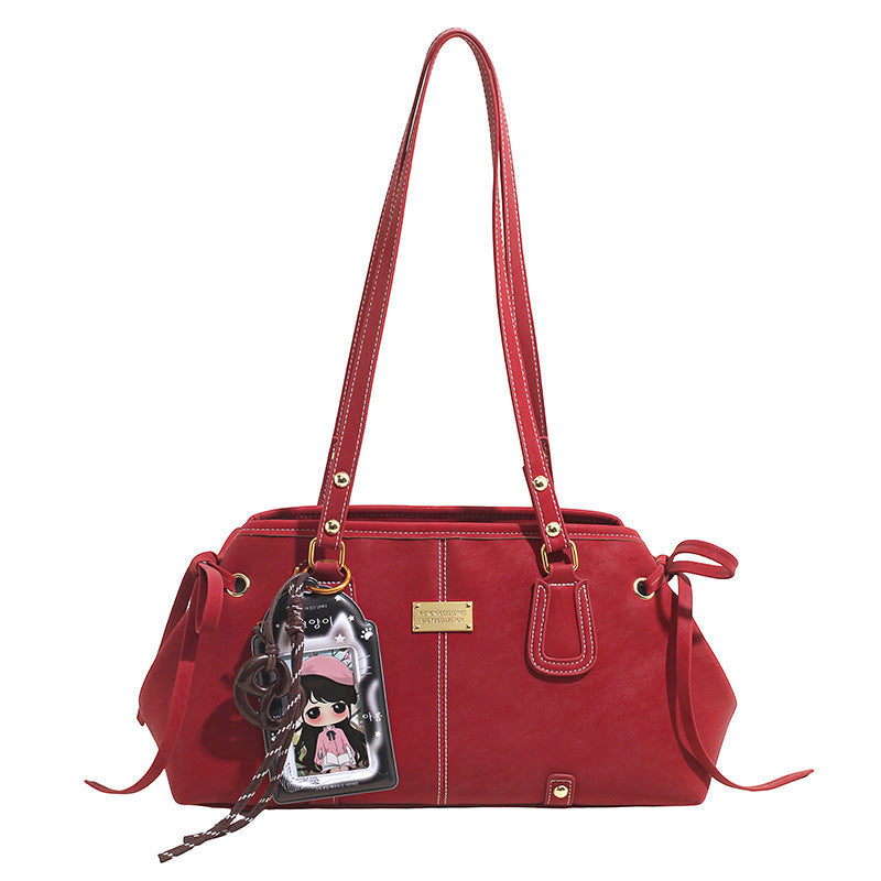 Women's Commuter Retro Frosted Fashion Large Capacity High-grade Hand-held Underarm Bag