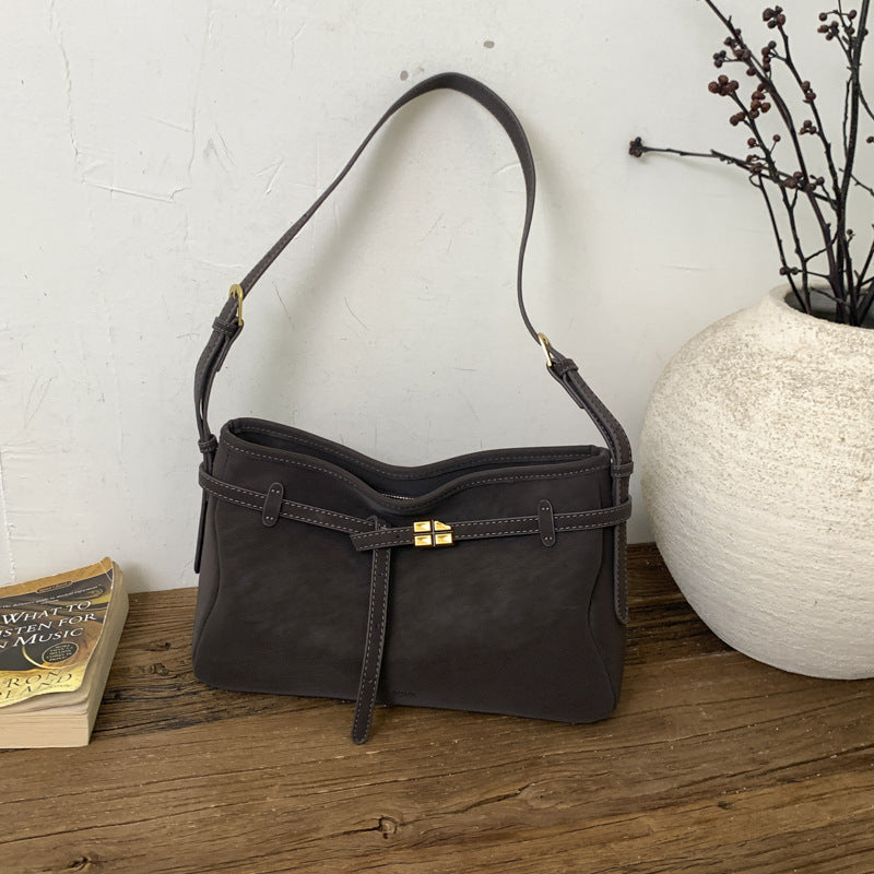 Women's Fashion Retro Frosted High-grade Underarm Women's Shoulder Bag
