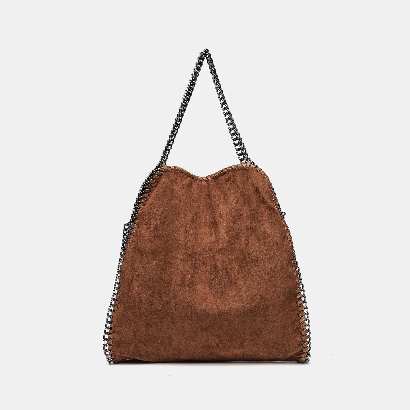 Classy Women's Chain Foldable Portable Suede Tote Bag