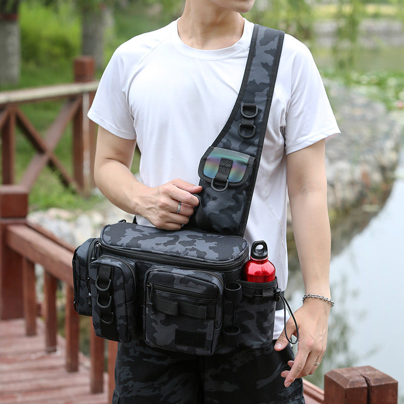Men's Lure Multifunctional Fishing Pole Insertion Sports Backpack