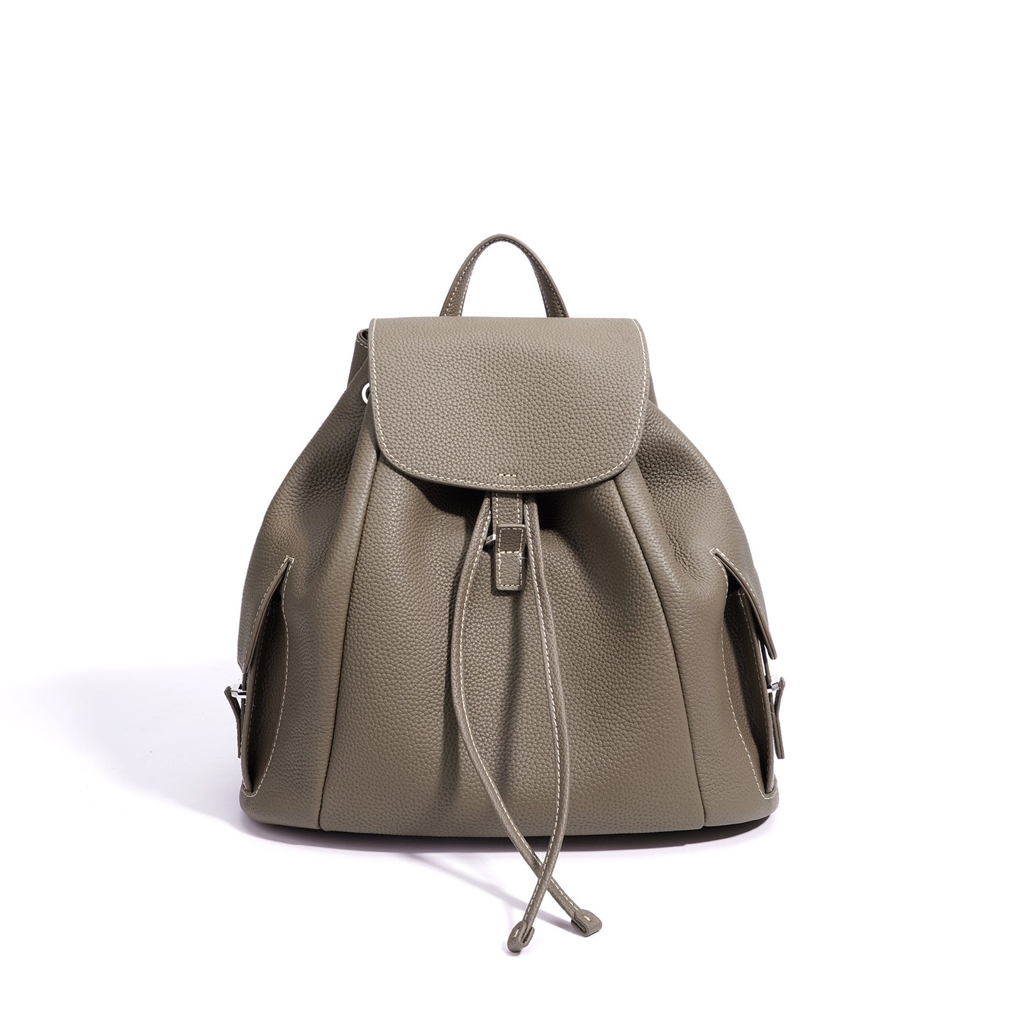 Women's Korean Style Minority Commuter Leather Drawstring Artistic Women's Backpack