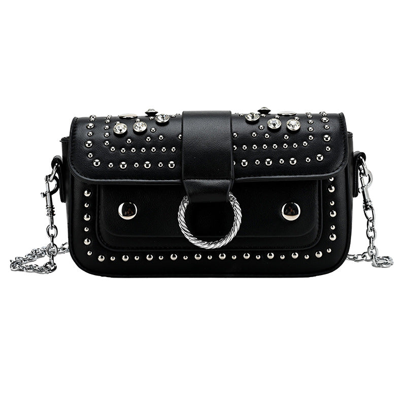 Women's French Design Rivet Circle Trendy Simple Versatile Bags