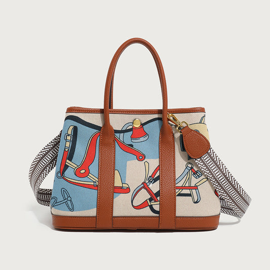 Women's Canvas Classic Painted Iti Large Capacity Women's Messenger Bag