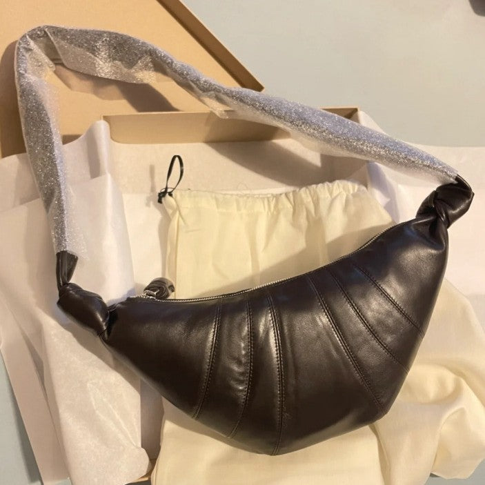 Women's Gao Ding Sheepskin Croissant Original Leather Can Be Praised Dumpling Bags
