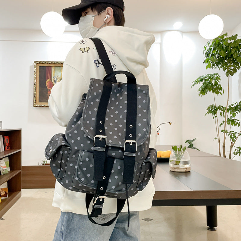 Polka Dot Good-looking Female Korean Niche Campus Commuter Backpacks