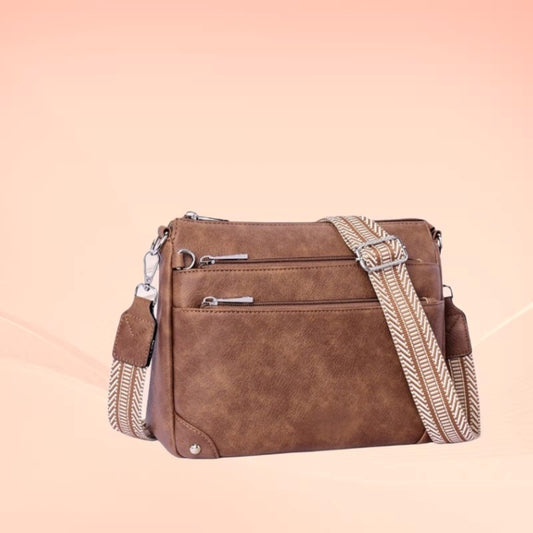 Women's Leather Fabric Medium Adjustable Strap Tote Bag