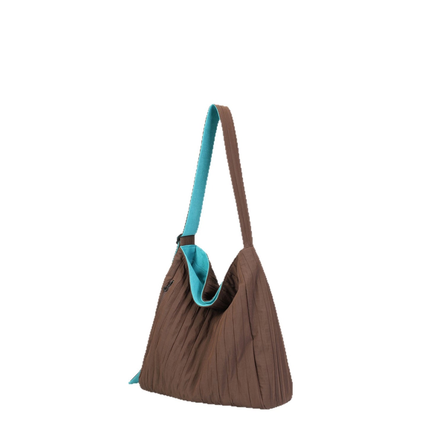 Women's Contrast Color Pleated Large Capacity Leisure Women's Shoulder Bag
