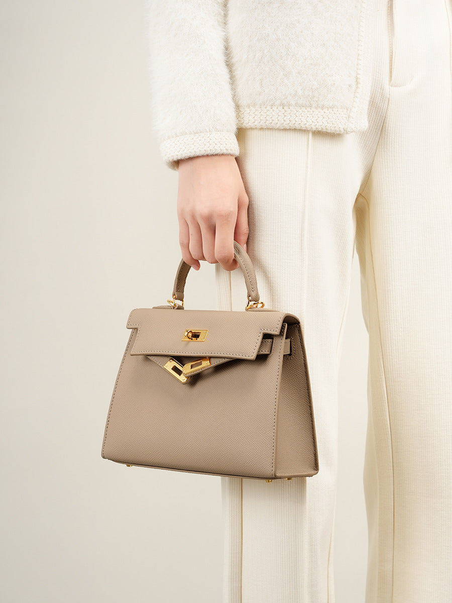 Women's Fashion Cattlehide Leather High-grade Genuine Kelly Women's Handbag