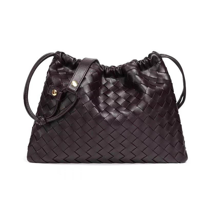 Women's Lucky Hand-woven Drawstring Pleated Cloud Fashion Women's Messenger Bag