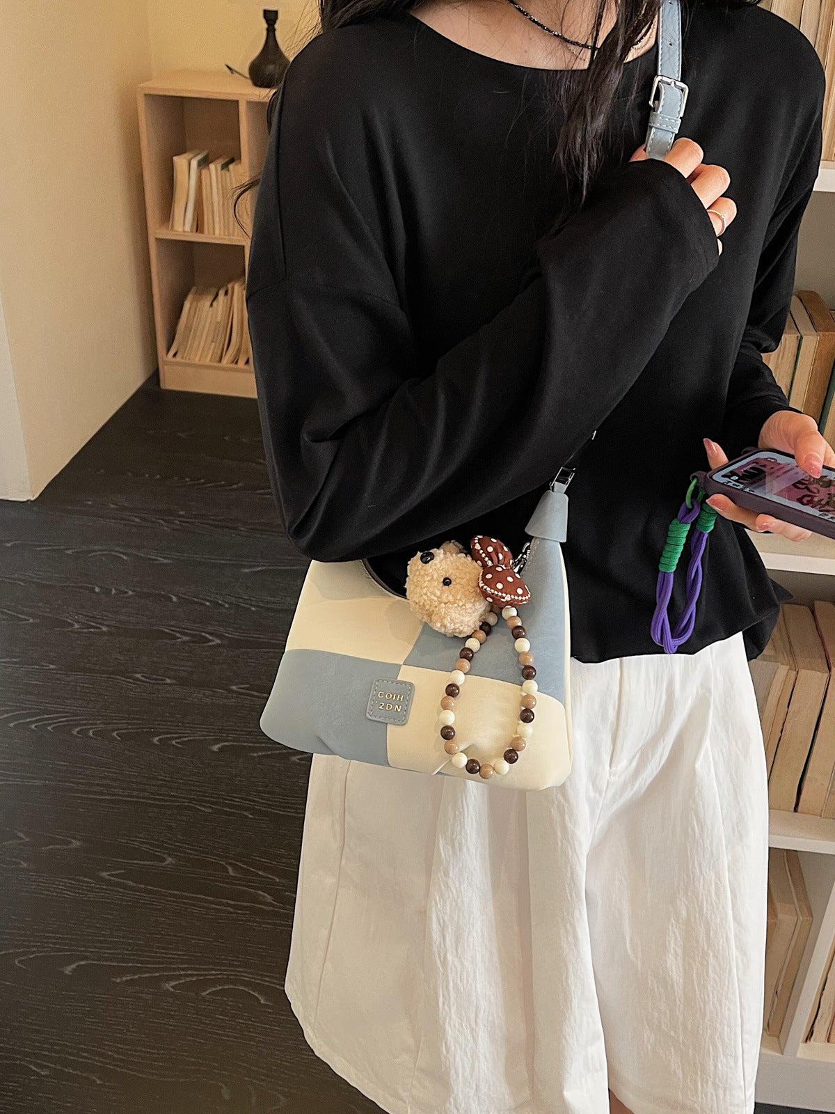 Women's Canvas Summer Retro Color Matching Fashion Women's Handbag