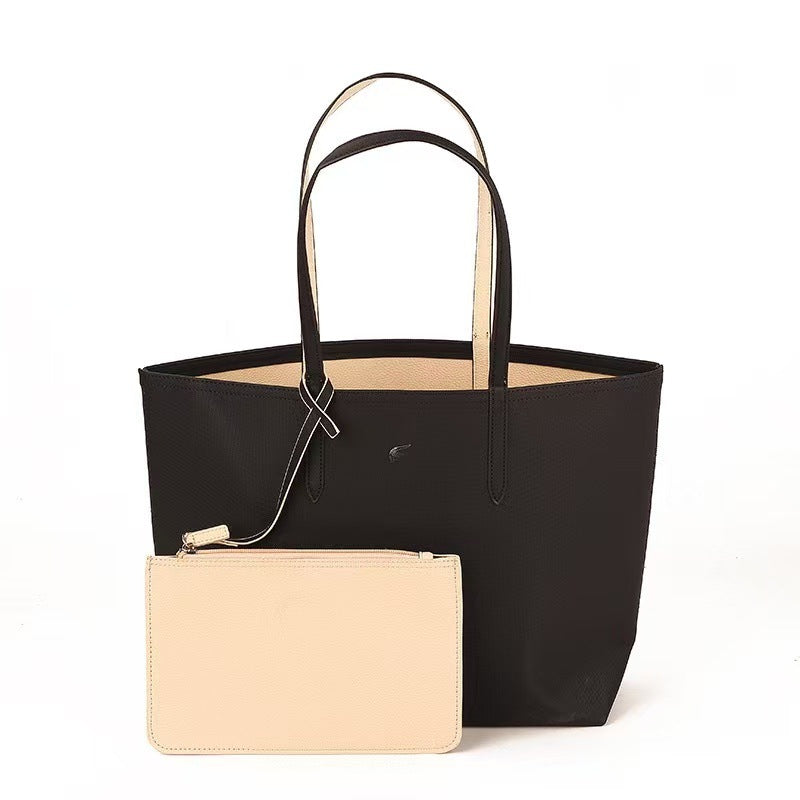 Women's Crocodile Double-sided Thickened Shopping Mother Portable Bags
