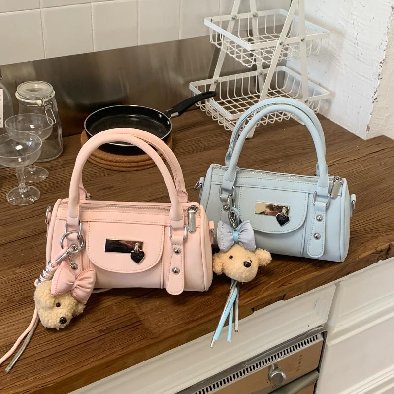 Women's Korean Style Niche Texture Bowling Fashion Solid Women's Shoulder Bag