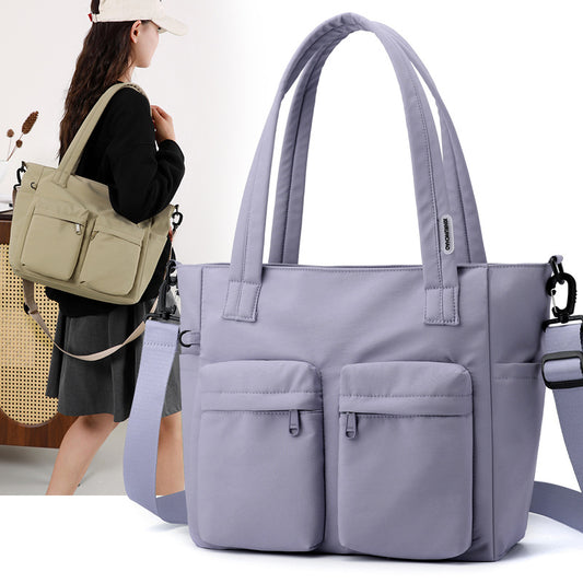 Women's Nylon Cloth Large Capacity Simple Hand Tote Bag