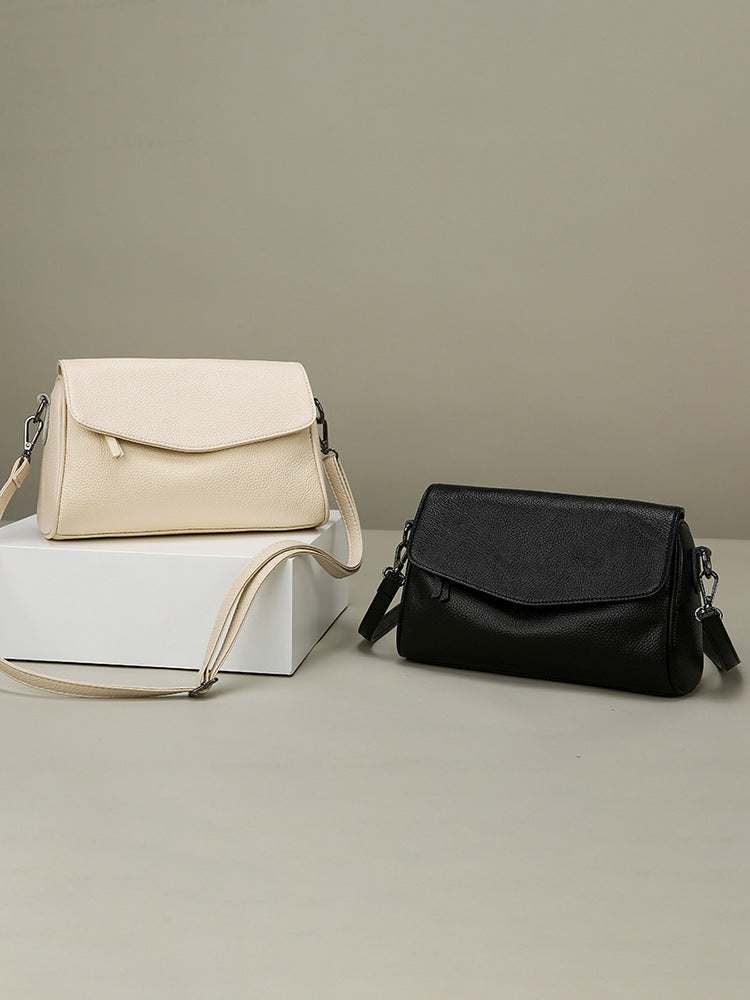 Women's Genuine Leather Fashion Large Capacity Toe Cap Layer Women's Messenger Bag