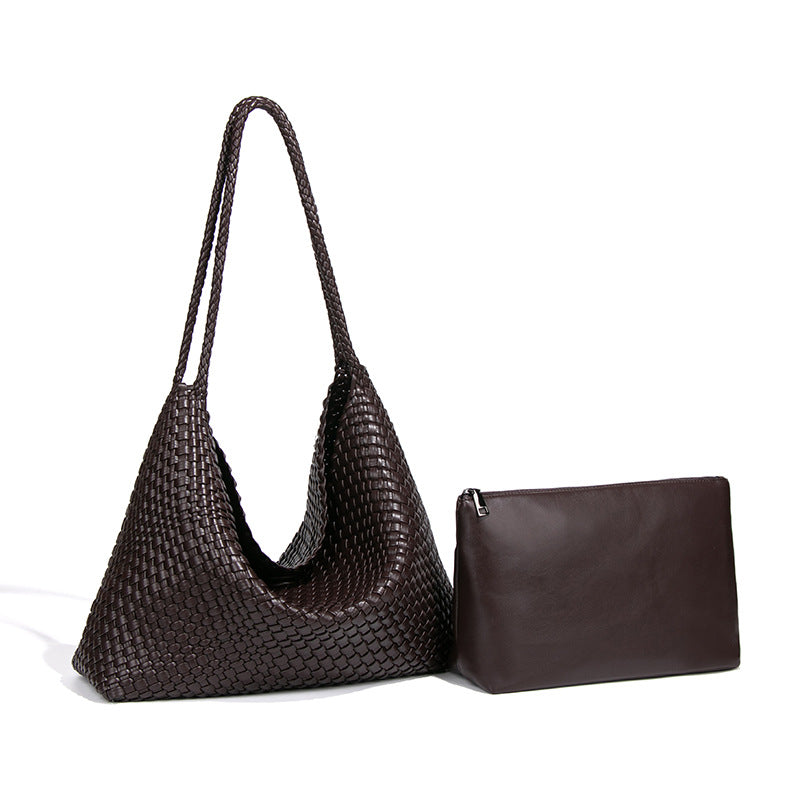Women's Woven Portable Large Capacity Underarm Simple Leisure Women's Handbag