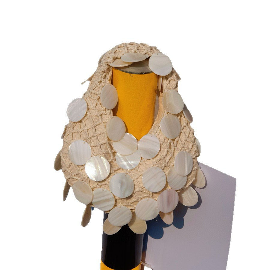Mesh Fritillary Wafer Light Fresh Seaside Underarm Bag