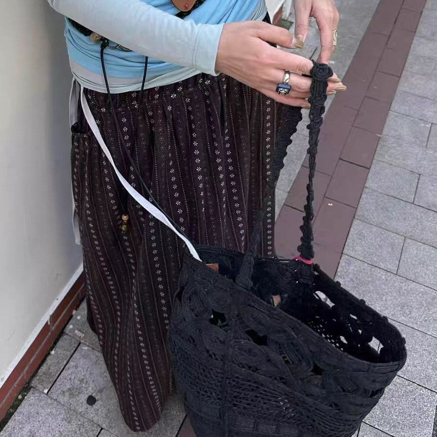 Women's Crocheted Island Cotton Hollow Large Capacity Women's Shoulder Bag