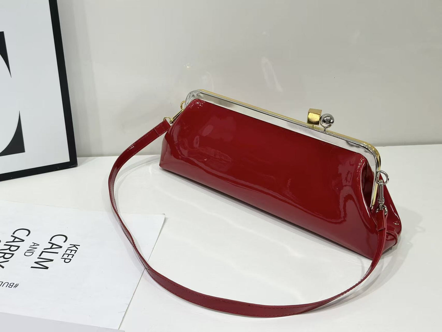 Women's Mirror Baguette Clutch Dress Garment Dinner Women's Shoulder Bag