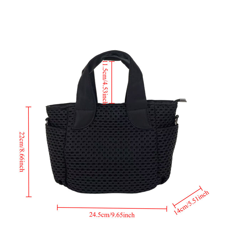Women's Fashion Quilting Mesh Retro Patchwork Women's Handbag