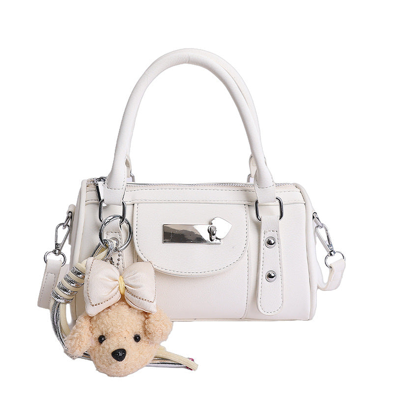 Women's Korean Style Niche Texture Bowling Fashion Solid Women's Shoulder Bag