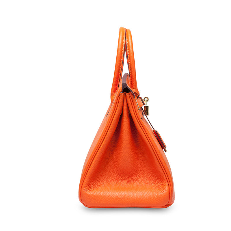 Women's First Layer Cowhide Texture Fashionable Korean Style Genuine Bags