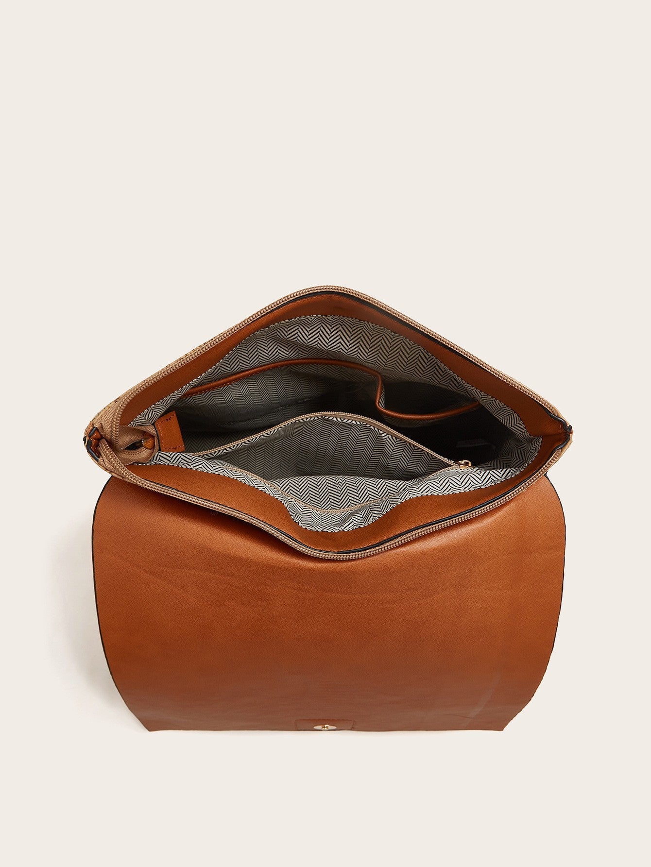Women's Fashion Retro Printing Bark Flip Large Bags