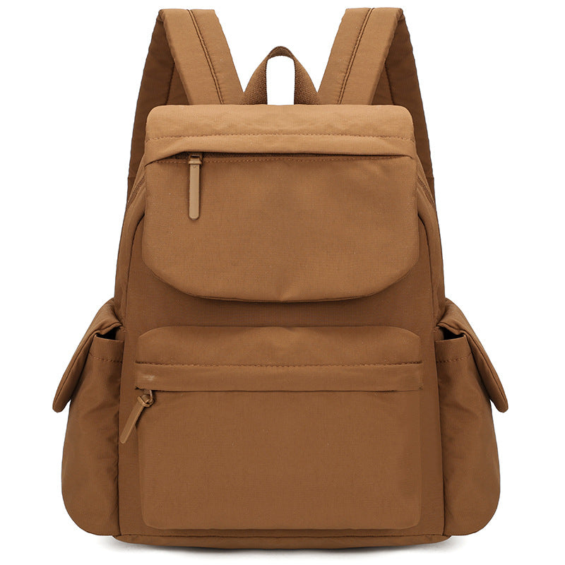 Women's Solid Color Simple Oxford Cloth Large Capacity Lightweight Commute Leisure Backpack