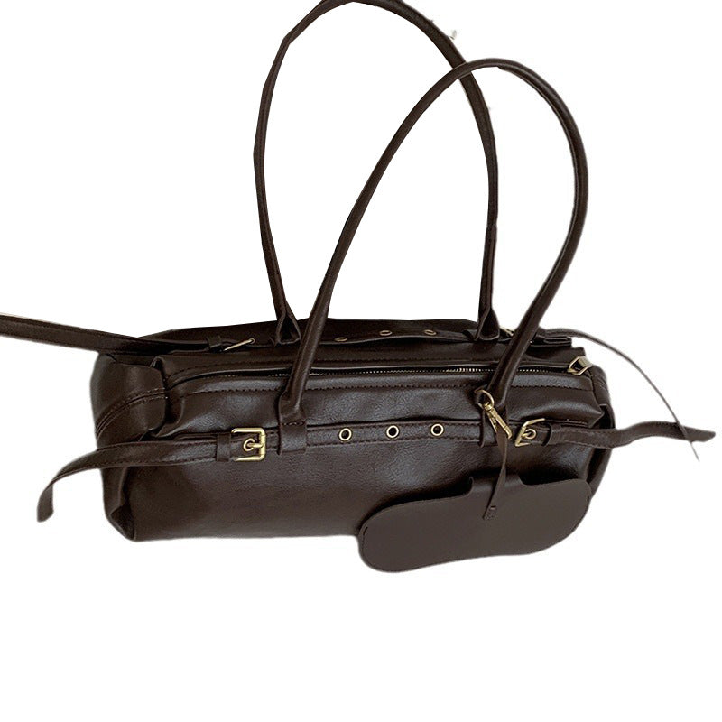 Women's Niche Retro Bowling Simple Large Capacity Underarm Bag