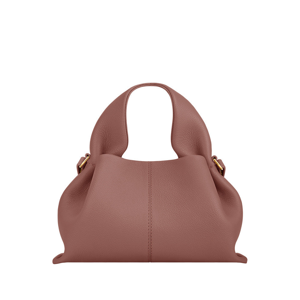 Women's Cloud Genuine Leather French Niche Dumpling Bags