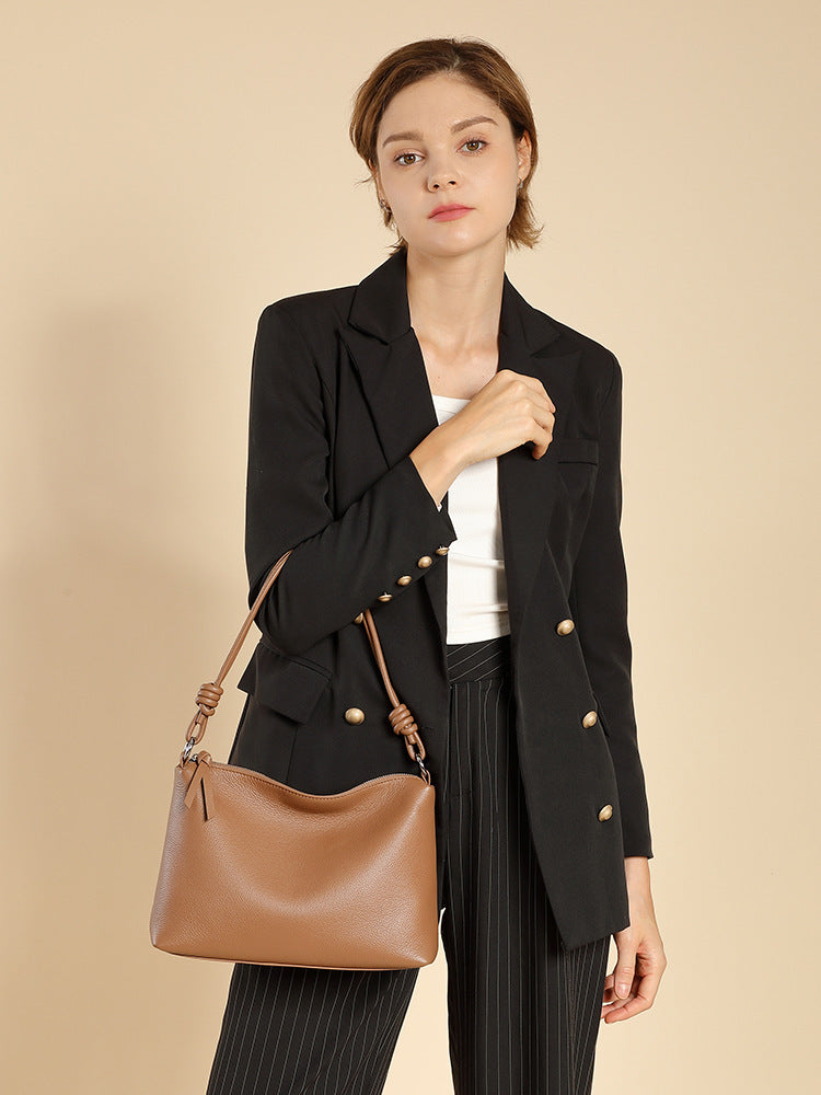 Women's Layer Cowhide Underarm For Simple Commute Large Women's Shoulder Bag