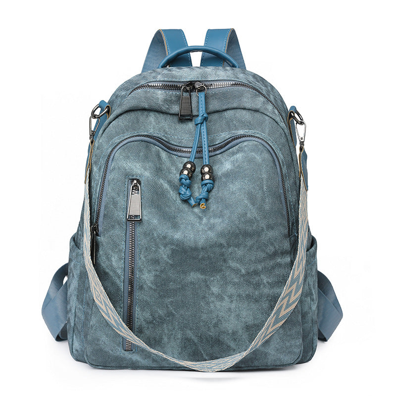 Women's Korean Fashion Trendy Soft Leather Large Women's Backpack