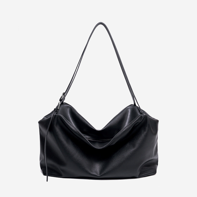 Women's First Layer Cowhide Commuter Genuine Leather Lazy Women's Shoulder Bag