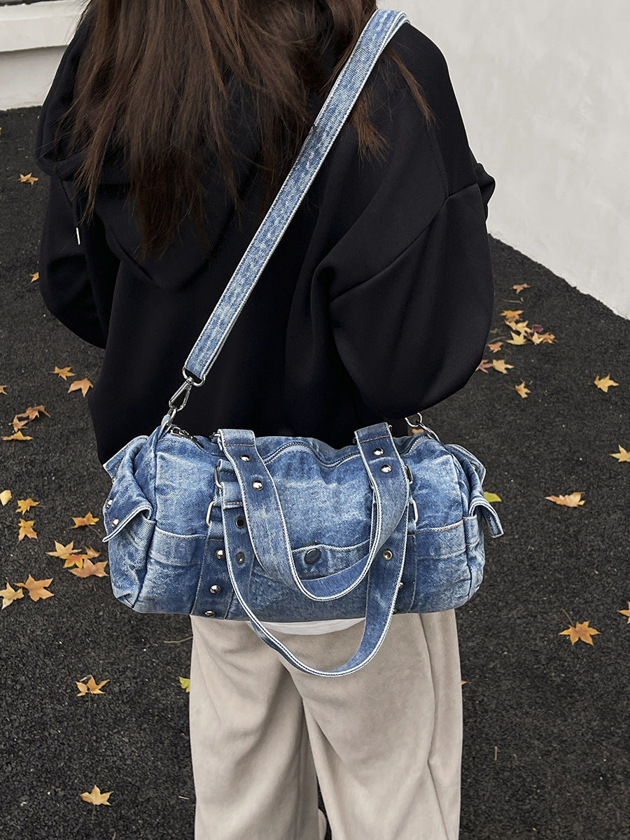 Women's Denim Large Capacity Versatile High Quality Women's Shoulder Bag