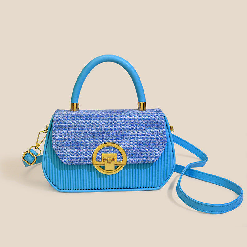 Western Style Contrast Color Underarm Niche Women's Shoulder Bag
