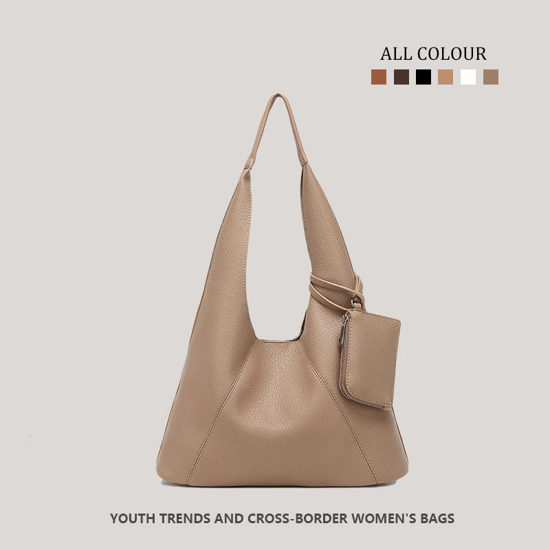 Korean Style Lychee Pattern Niche Retro High Sense Underarm Bag