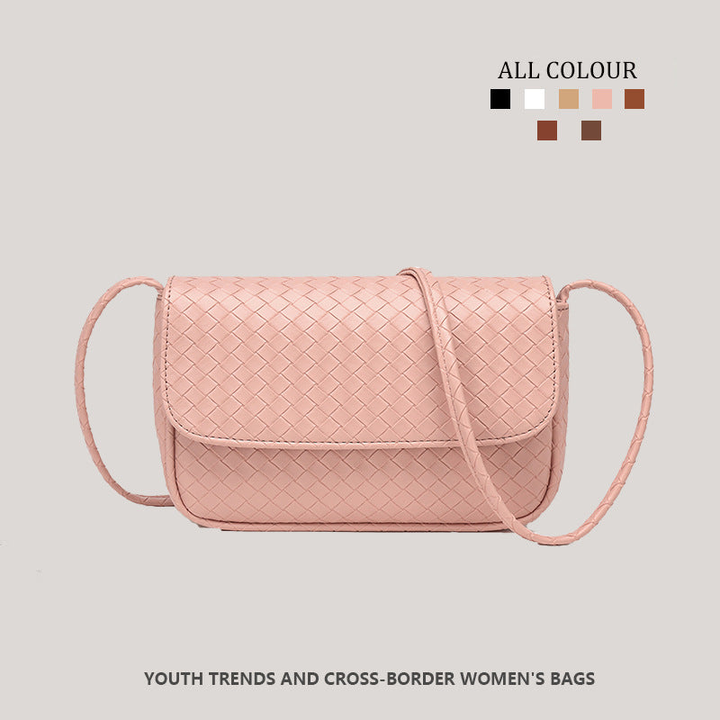 Women's Embossed Weaving Large Capacity Fashion Korean Women's Messenger Bag