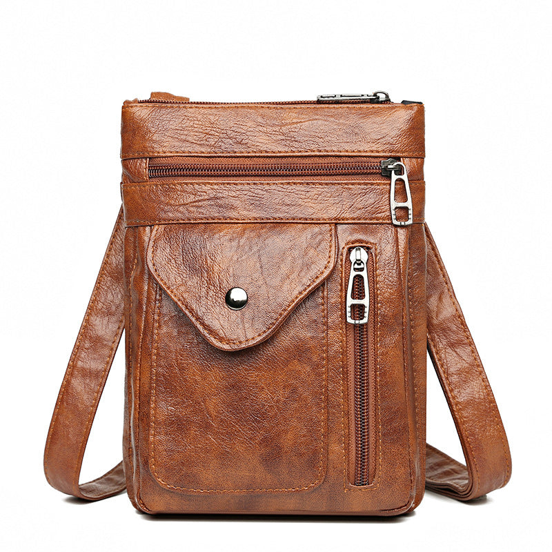 Women's Mobile Fashion Retro Soft Leather Summer Women's Messenger Bag