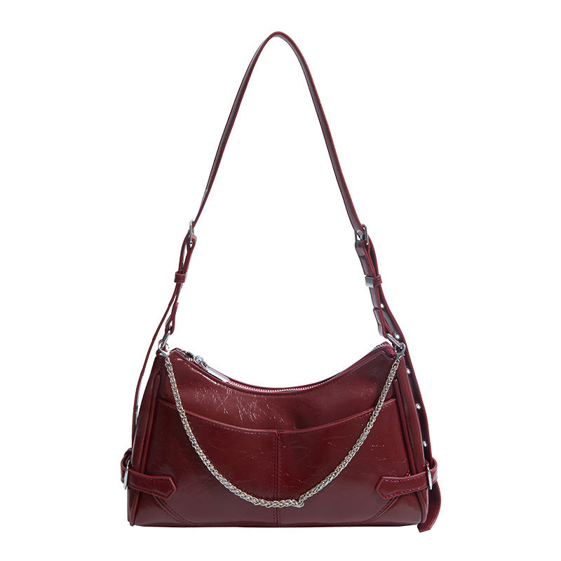 Women's Fashion Trendy Versatile Chain Large Capacity Underarm Bag