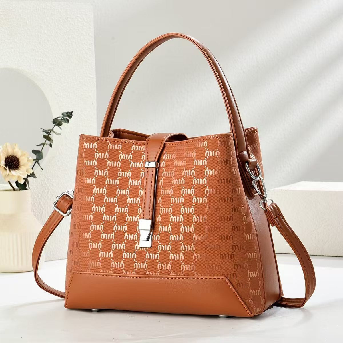 High Sense Niche Retro Large Capacity Female Printing Tote Bag