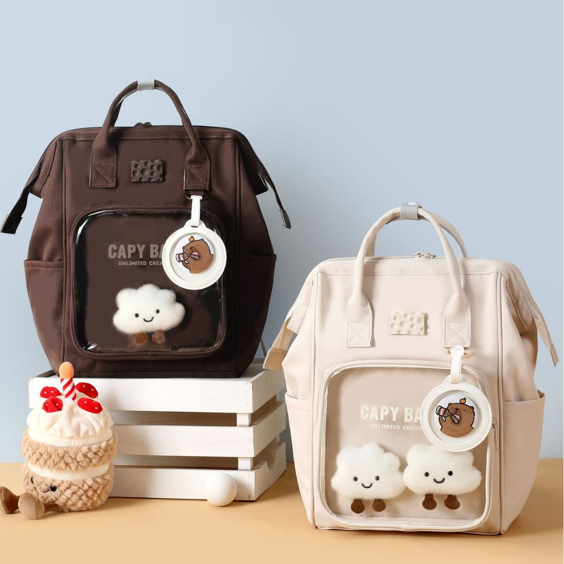Women's High-grade Mummy Large Capacity Out Mother Leisure Backpack