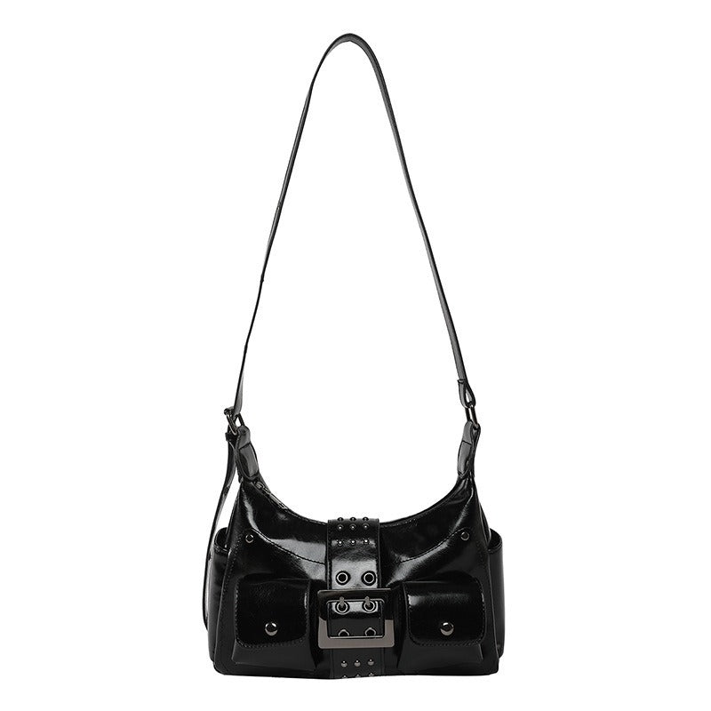 Designer Punk Hot Rivet Fashion Motorcycle Underarm Bag