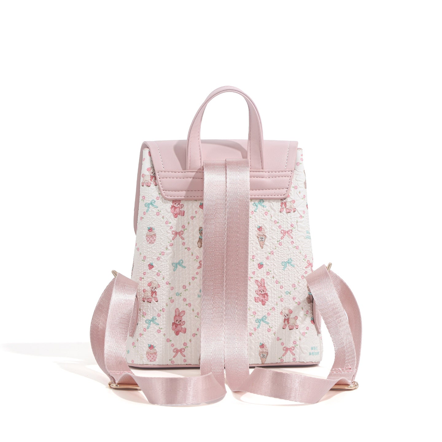 Mi Pink Printing Cute Preppy Style Backpacks