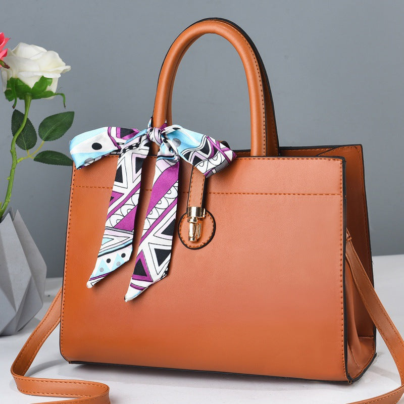 Fashion Large Capacity Mother's Solid Color Simple Western Women's Handbag