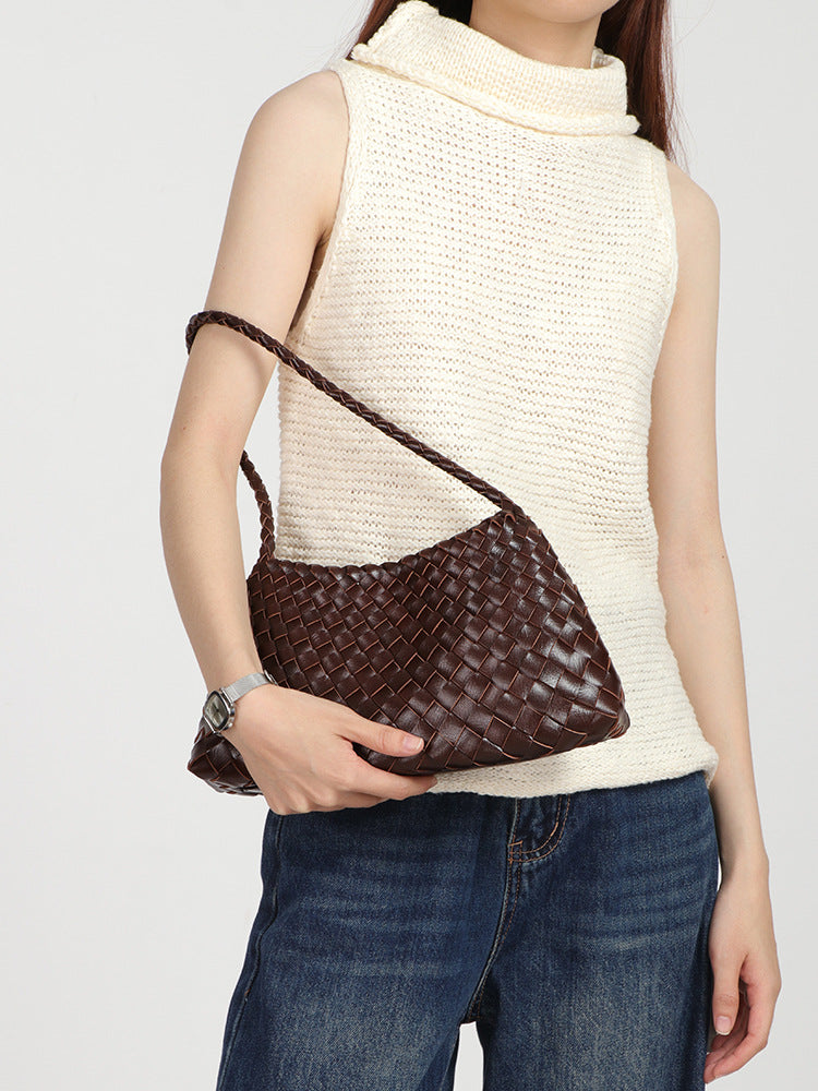 Women's Design Light Luxury Woven Portable Vegetable Bags